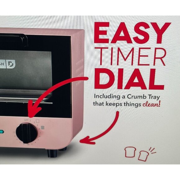 Dash Mini Toaster Over Cooker For Bread, Bagels, Cookies, Pizza, Paninis & More - Picture 3 of 5
